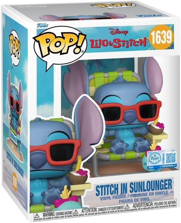 FUNKO POP Disney Lilo & Stitch Stitch In Sunlounger Exclusive 1639